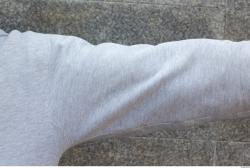 Arm Man White Casual Sweatshirt Average